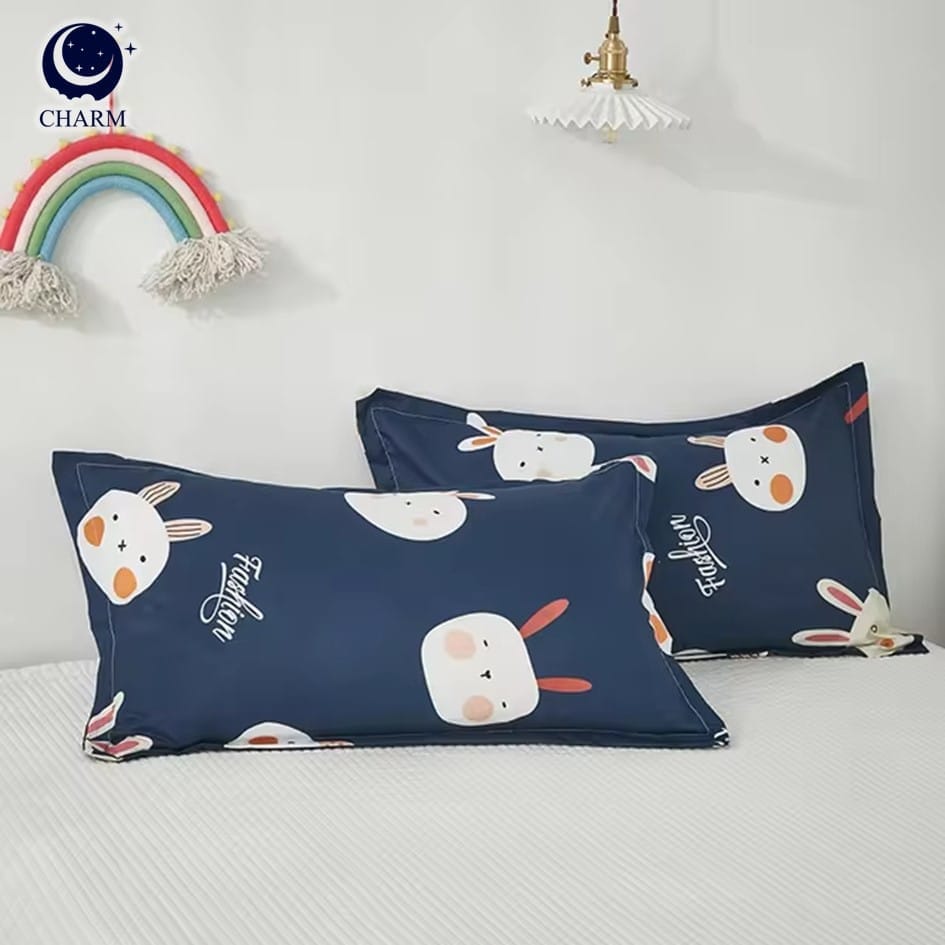 CHARM ชุดผ้าปูที่นอน + ผ้านวม 5 ฟุต 4 ชิ้น ลาย NAVY BUNNY คอลเลคชั่น DREAMY